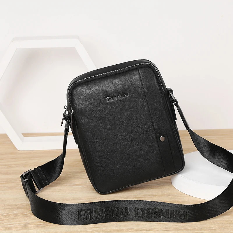 Bison Denim Men's Handbags Genuine Leather Crossbody Bag Casual Business Messenger Bag Flap Black Men Zipper Vertical Shoulder
Bison Denim Men's Handbags Genuine Leather Crossbody Bag Casual Business Messenger Bag Flap Black Men Zipper Vertical Shoulder