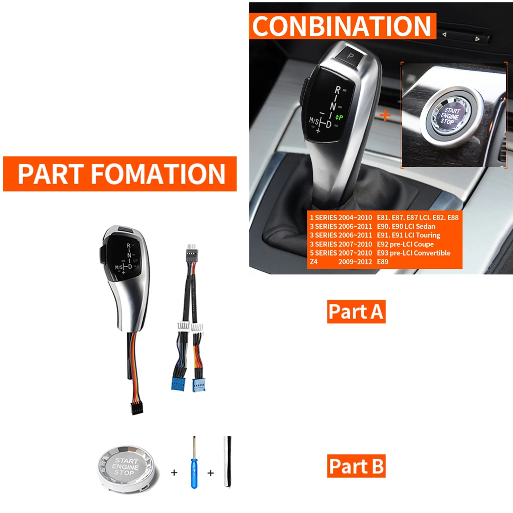Для BMW E90 E92 E93 F30 E91 E84 3 серии 2006-2012 автоматическая светодиодная рукоятка рычага переключения передач Серебристая с кристальной кнопкой перек...
Для BMW E90 E92 E93 F30 E91 E84 3 серии 2006-2012 автоматическая светодиодная рукоятка рычага переключения передач Серебристая с кристальной кнопкой перек...