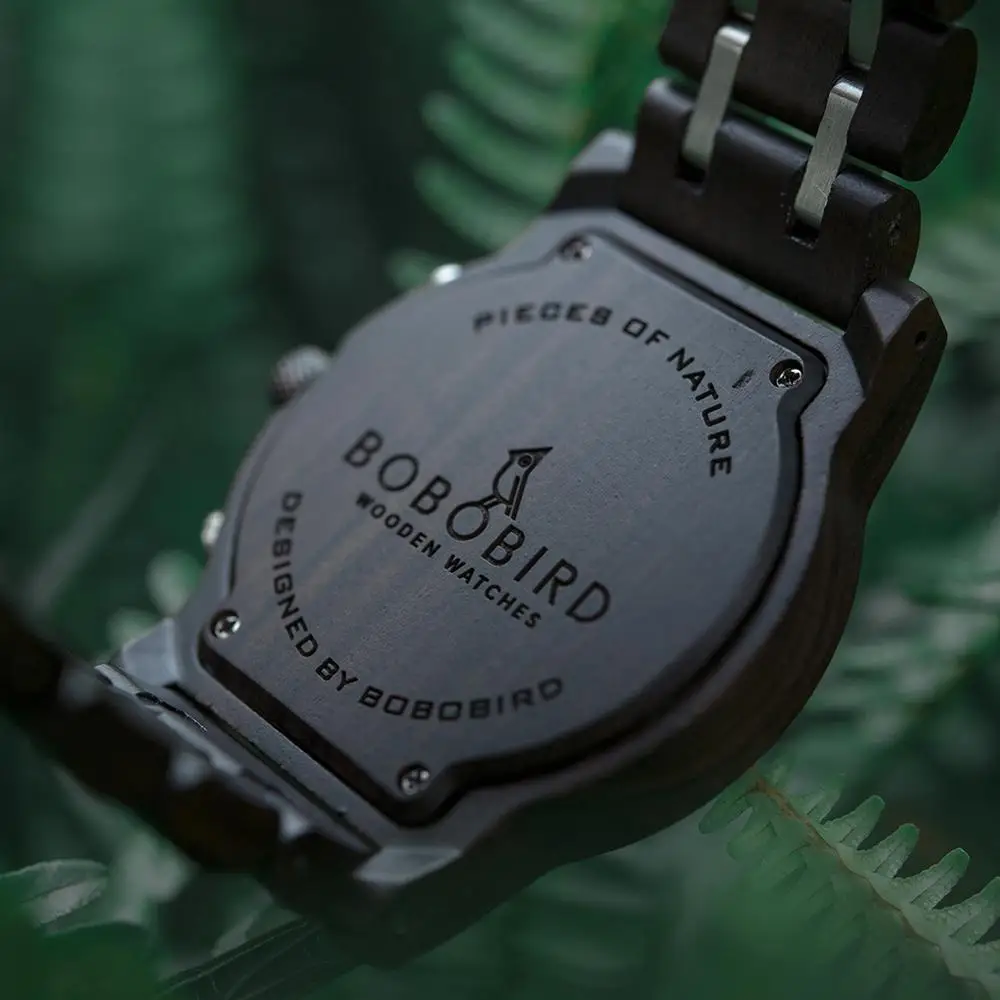 BOBO BIRD New Fashion Men Wooden Watches Quartz Wristwatch Male Stopwatch Top Brand Luxury relogio masculino Wood Box Customized
BOBO BIRD New Fashion Men Wooden Watches Quartz Wristwatch Male Stopwatch Top Brand Luxury relogio masculino Wood Box Customized