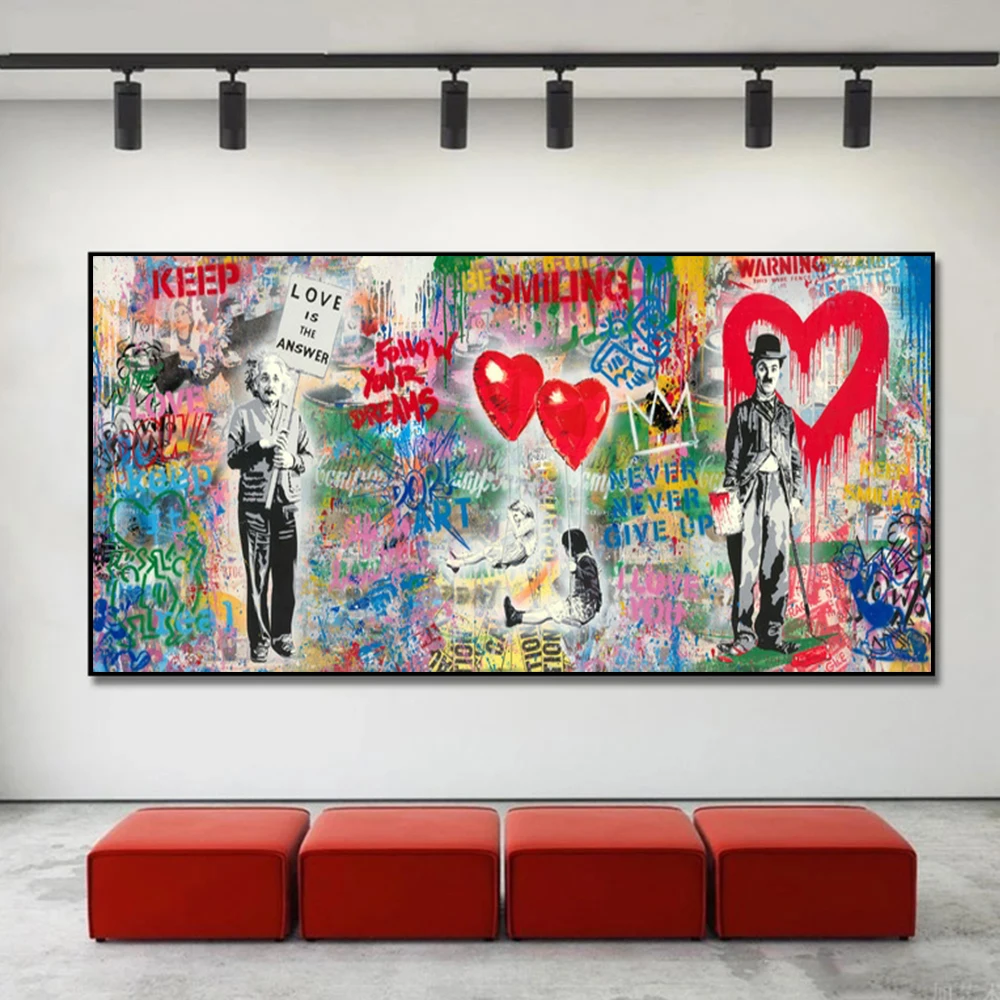Banksy Art Canvas Follow Your Dream Wall Poster and Prints Keep Smiling Wall Art Cuadros Picture Modern Home Interior Decoration
Banksy Art Canvas Follow Your Dream Wall Poster and Prints Keep Smiling Wall Art Cuadros Picture Modern Home Interior Decoration