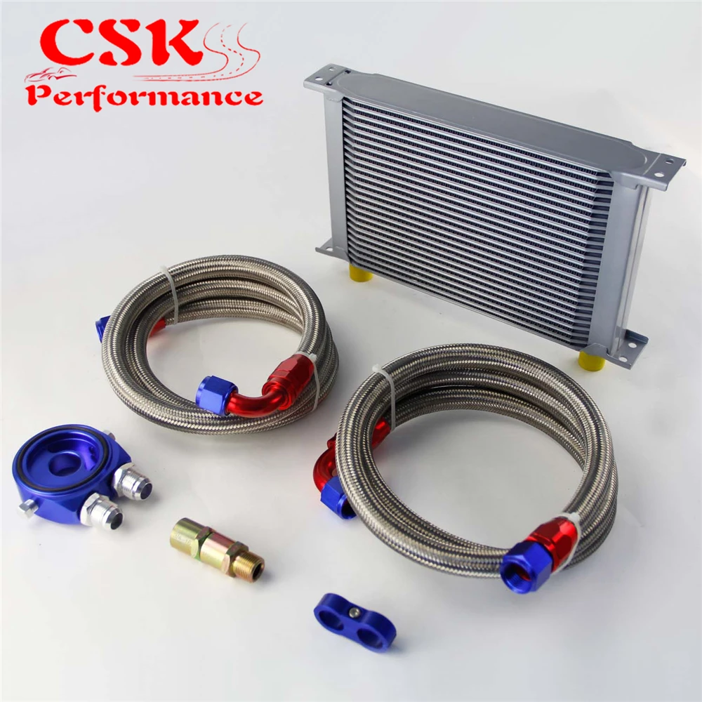 25 Row 248mm AN10 Universal Engine Transmission Oil Cooler British Type + Aluminum Filter Hose End Kit Blue
25 Row 248mm AN10 Universal Engine Transmission Oil Cooler British Type + Aluminum Filter Hose End Kit Blue
