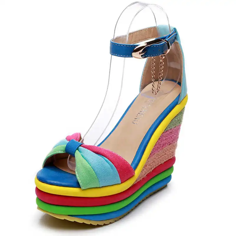 muffin color matching women's shoes slope sandals summer new high heel fish Roman small
muffin color matching women's shoes slope sandals summer new high heel fish Roman small