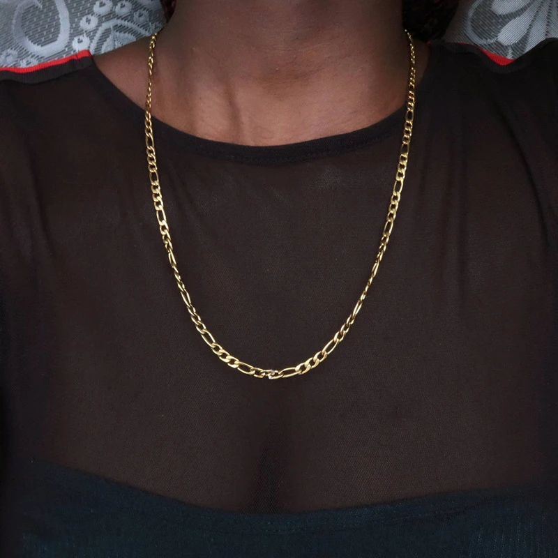 2020 Fashion Classic Figaro Chain Necklace Men Stainless Steel Long Necklace For Men Women Chain Jewelry