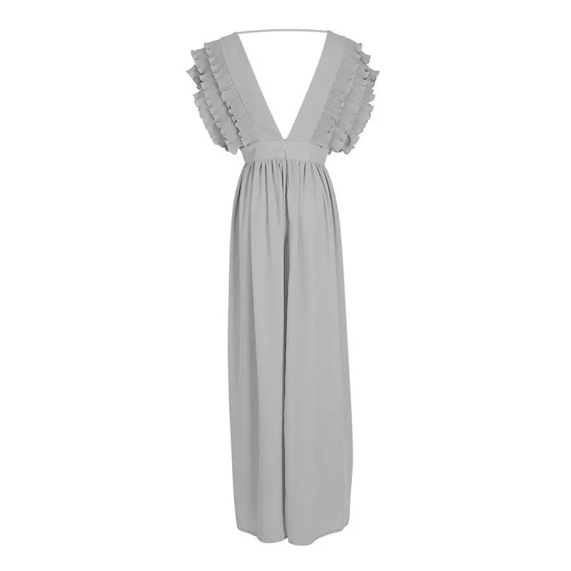 Deep V-Neck Backless Long Dresses Christmas Maxi Dress Elegant Women Bodycon Ruffles Petal Sleeve Party Sexy Fashion Vestidos
Deep V-Neck Backless Long Dresses Christmas Maxi Dress Elegant Women Bodycon Ruffles Petal Sleeve Party Sexy Fashion Vestidos