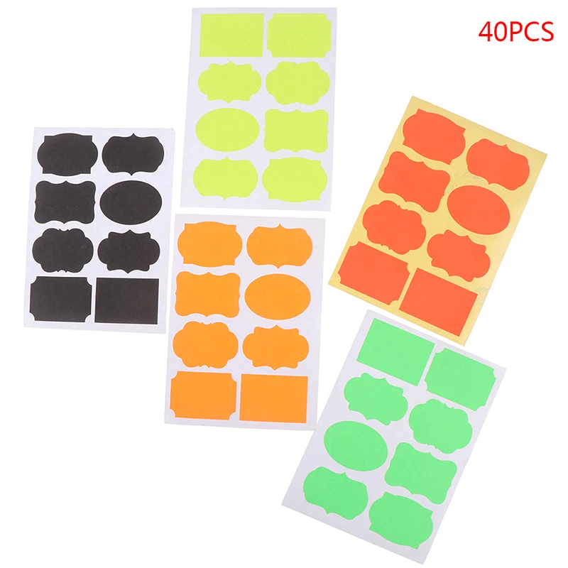 40pcs/5sheeets Colorful Chalkboard Board Spice Sticker Kitchen Jam Jar Organizers Label Stickers Blackboard Stickers
40pcs/5sheeets Colorful Chalkboard Board Spice Sticker Kitchen Jam Jar Organizers Label Stickers Blackboard Stickers