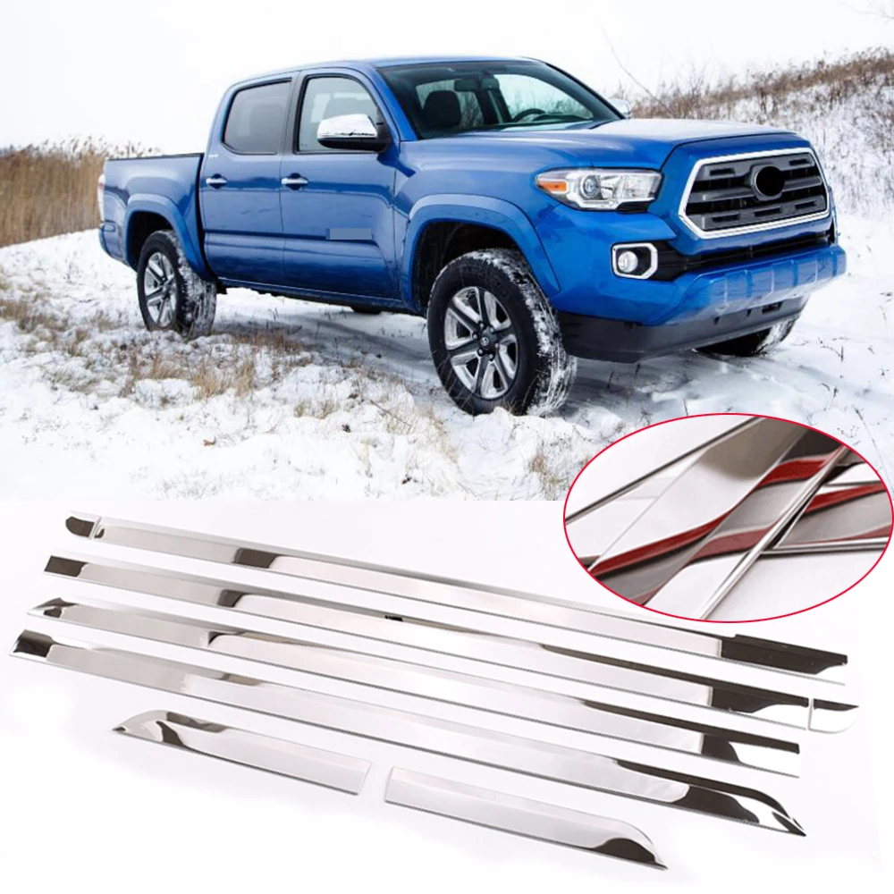8PCS Stainless Steel Chrome Body Side Molding Cover Door Line Sill Moulding Trim for Toyota Tacoma 2016-2020 Car Accessories
8PCS Stainless Steel Chrome Body Side Molding Cover Door Line Sill Moulding Trim for Toyota Tacoma 2016-2020 Car Accessories
