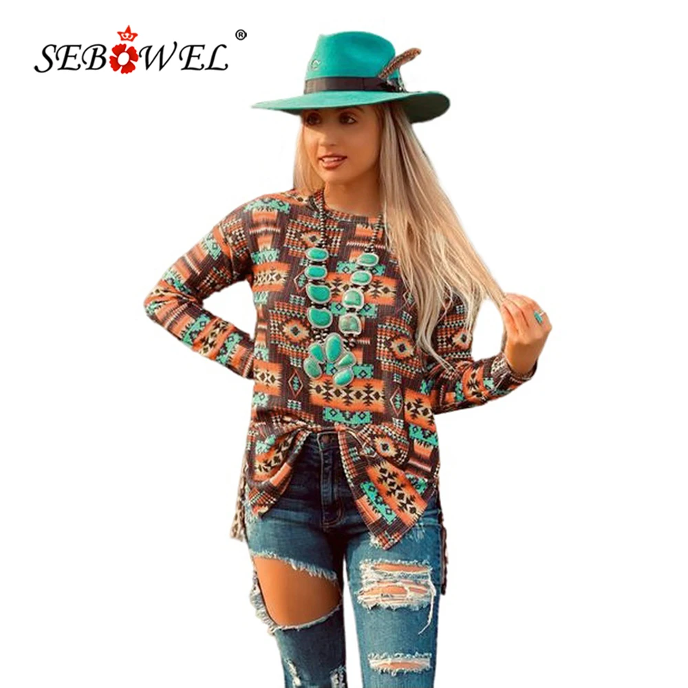 SEBOWEL Woman Multicolor Aztec Leopard Patchwork Side Split Pullover Top 2021 Autumn Female Casual Print Long Sleeve Clothes XXL
SEBOWEL Woman Multicolor Aztec Leopard Patchwork Side Split Pullover Top 2021 Autumn Female Casual Print Long Sleeve Clothes XXL