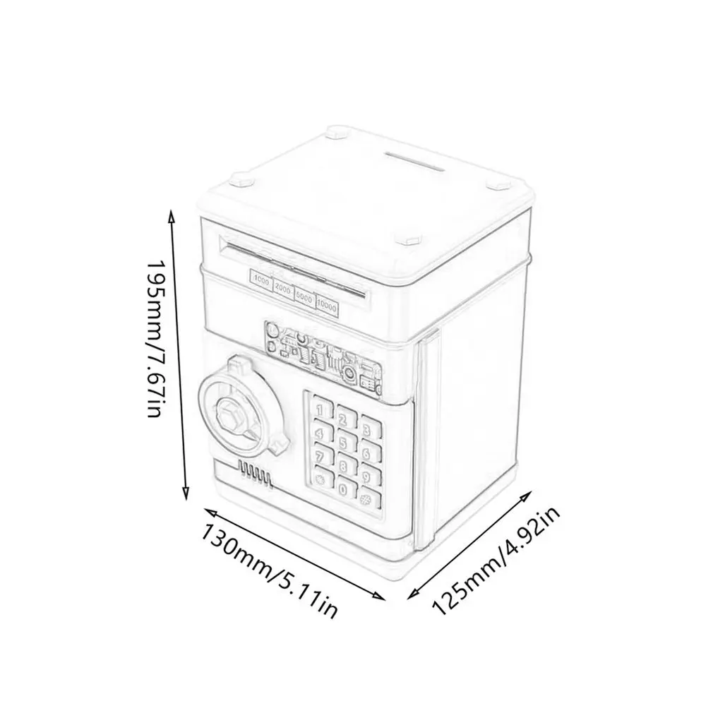 Kids Cartoon Electronic Money Bank Security Piggy Bank Mini ATM Password Coins Money Savings Box Smart Voice Toys LESHP Piece
Kids Cartoon Electronic Money Bank Security Piggy Bank Mini ATM Password Coins Money Savings Box Smart Voice Toys LESHP Piece