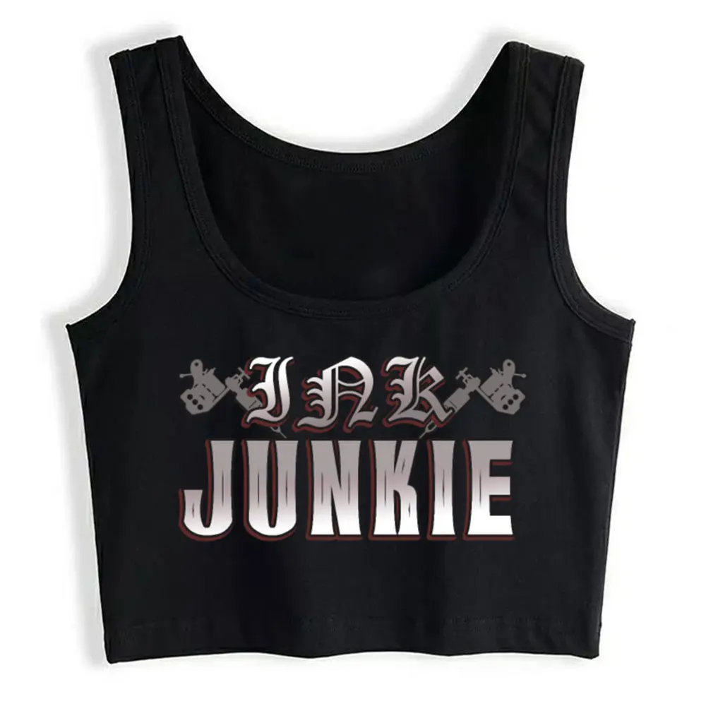 Crop Top Ink Junkie Tattoo Addict Tattooed Gift Funny White Print Y2k Tops Womens Tops blusas mujer de moda verano Gym Tank Top
Crop Top Ink Junkie Tattoo Addict Tattooed Gift Funny White Print Y2k Tops Womens Tops blusas mujer de moda verano Gym Tank Top