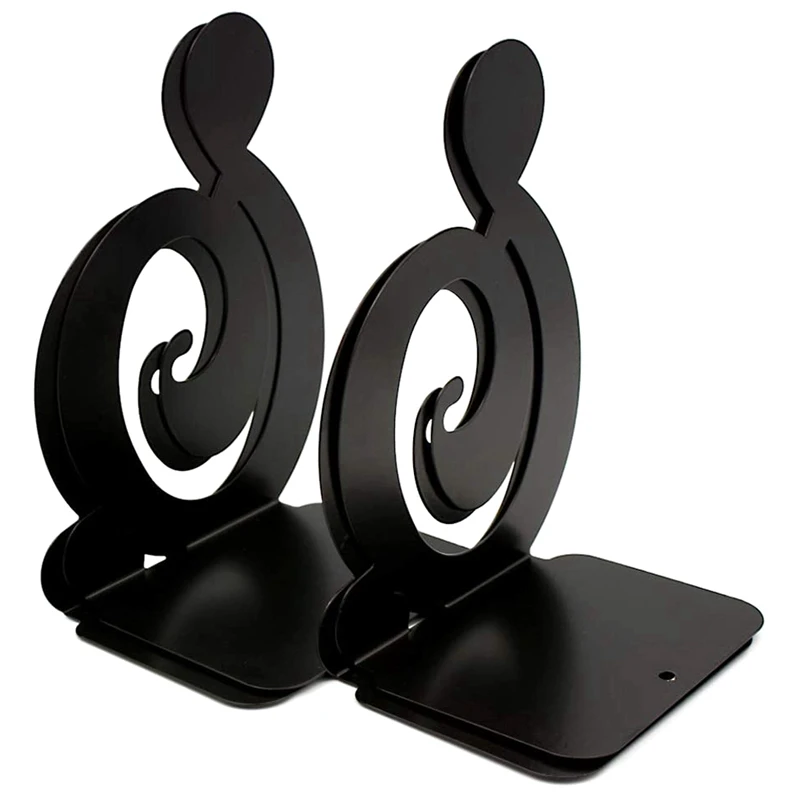 Book Ends - Decorative Metal Book Ends Heavy Duty Bookends (Music Notes Bookens Black 2Pair) for Books, DVD
Book Ends - Decorative Metal Book Ends Heavy Duty Bookends (Music Notes Bookens Black 2Pair) for Books, DVD