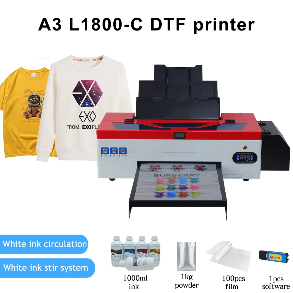 DTF Directly Transfer Film Printer DTF Clothes Printer For T-shirts Hoodies Textile Printing Heat Press Transfer DTF Printer A3
DTF Directly Transfer Film Printer DTF Clothes Printer For T-shirts Hoodies Textile Printing Heat Press Transfer DTF Printer A3