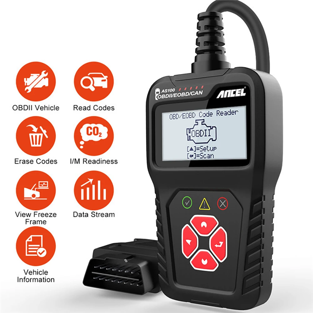 Диагностический сканер Ancel AS100 OBD2 PK ELM327 V1.5, профессиональный инструмент для диагностики и стирания кодов
Диагностический сканер Ancel AS100 OBD2 PK ELM327 V1.5, профессиональный инструмент для диагностики и стирания кодов