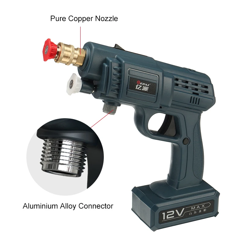12V/24V Cordless High Pressure Car Washer Handheld Electric Water Gun Powerful Garden Water Jet Rechargeable 120-200W
12V/24V Cordless High Pressure Car Washer Handheld Electric Water Gun Powerful Garden Water Jet Rechargeable 120-200W