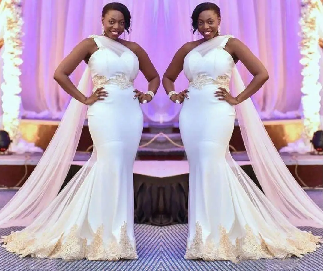 African Arabic Mermaid Wedding Dresses 2021 Custom Made Women One Shoulder Appliques Lace Long Ribbons Formal Robe de Mariage
African Arabic Mermaid Wedding Dresses 2021 Custom Made Women One Shoulder Appliques Lace Long Ribbons Formal Robe de Mariage