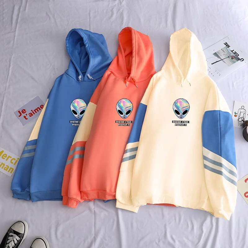 New Harajuku Fashion Hip Hop Funny Alien Hoodie Loose Women Fleece Hoodies Hot Harajuku Contrast Color Sweatshirt Female Clothes
New Harajuku Fashion Hip Hop Funny Alien Hoodie Loose Women Fleece Hoodies Hot Harajuku Contrast Color Sweatshirt Female Clothes