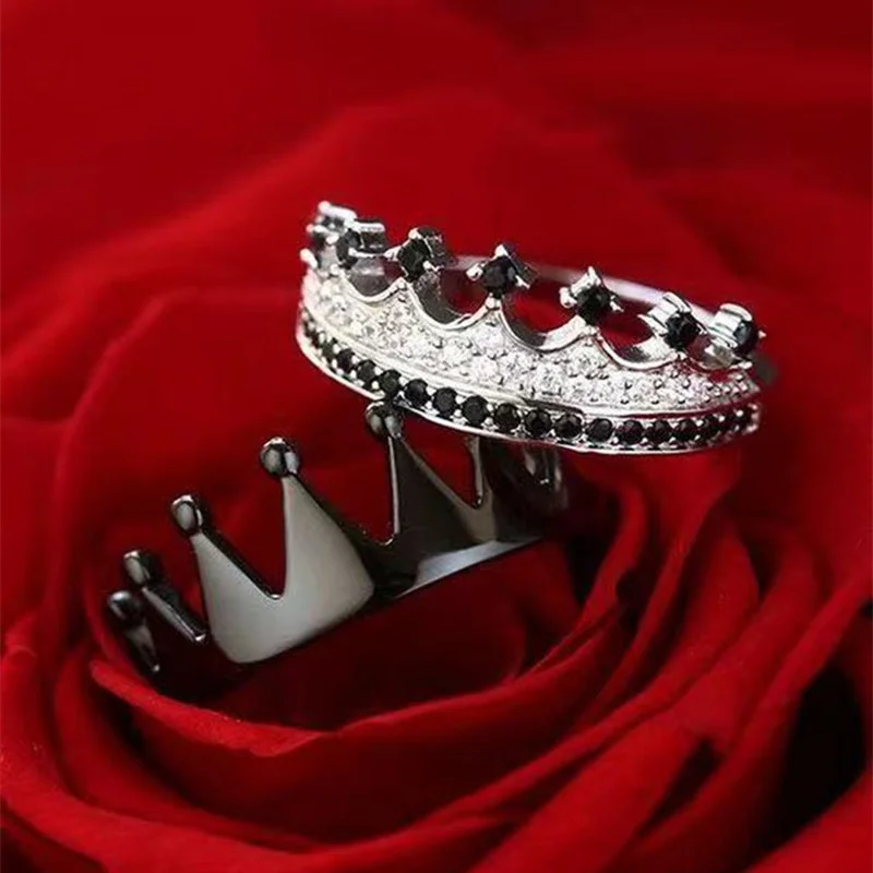 Milangirl Fashion 2 Pcs/Set Princess Luxury Crown Inlaid Crystal Rhinestone Zircon Female Ring Set for Women Wedding Jewelry
Milangirl Fashion 2 Pcs/Set Princess Luxury Crown Inlaid Crystal Rhinestone Zircon Female Ring Set for Women Wedding Jewelry