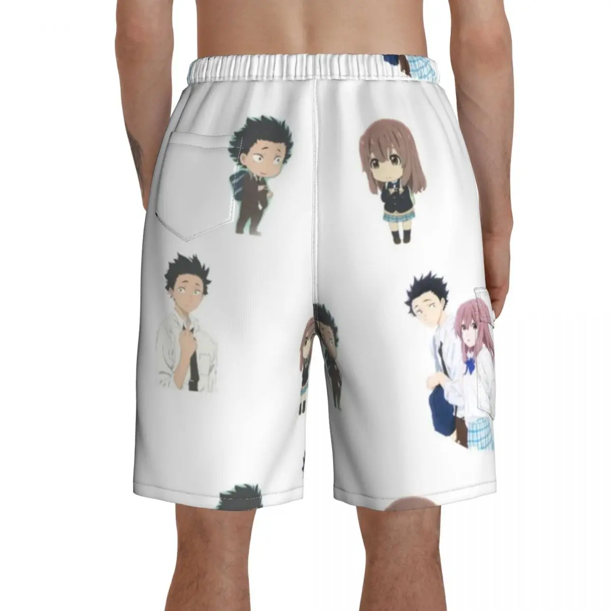 Koe No Katachi Board Shorts Polyester Swimming Trunks Bathing Pattern Men Swim Trunks
Koe No Katachi Board Shorts Polyester Swimming Trunks Bathing Pattern Men Swim Trunks