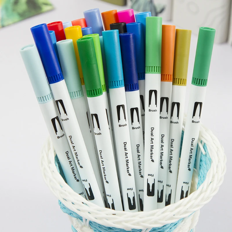 72 Colors Watercolor Dual Brush Marker Pen Fineliner Art Markers School Supplies for Coloring Books Stationery Manga Drawing
72 Colors Watercolor Dual Brush Marker Pen Fineliner Art Markers School Supplies for Coloring Books Stationery Manga Drawing