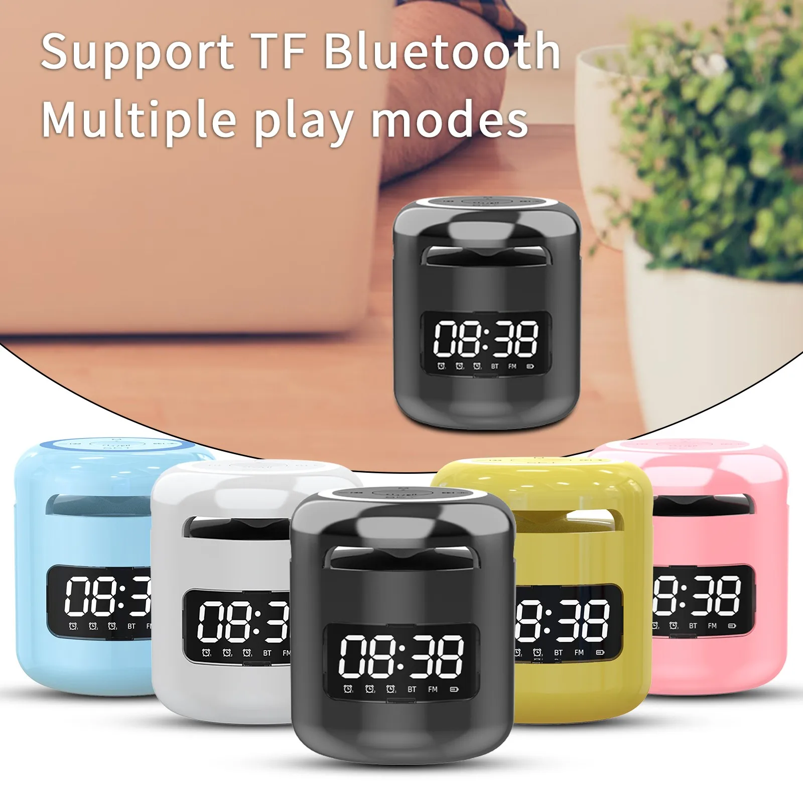 Bluetooth-наушники 5,0, Беспроводная Bluetooth-гарнитура, чехол, часы, динамик, будильник, портативные мини-наушники Bluetooth
Bluetooth-наушники 5,0, Беспроводная Bluetooth-гарнитура, чехол, часы, динамик, будильник, портативные мини-наушники Bluetooth