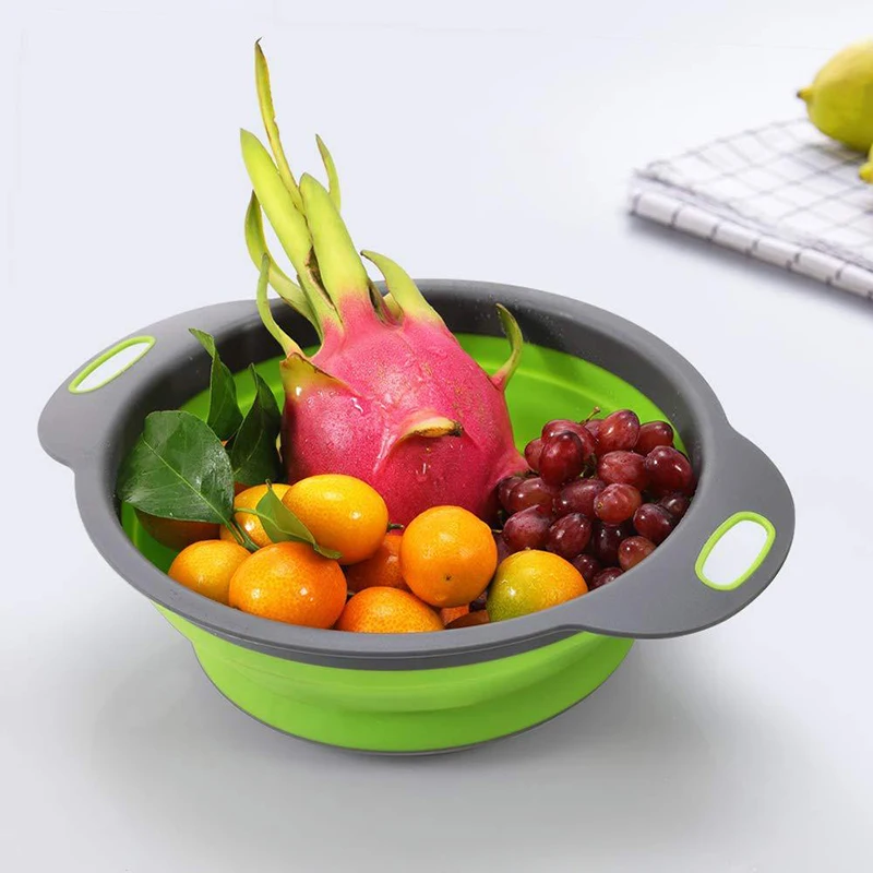 Round Foldable Drain Basket Colander With Handle Kitchen Accessories Fruit Vegetable Washing Basket Strainer Kitchen Tool Gadget
Round Foldable Drain Basket Colander With Handle Kitchen Accessories Fruit Vegetable Washing Basket Strainer Kitchen Tool Gadget