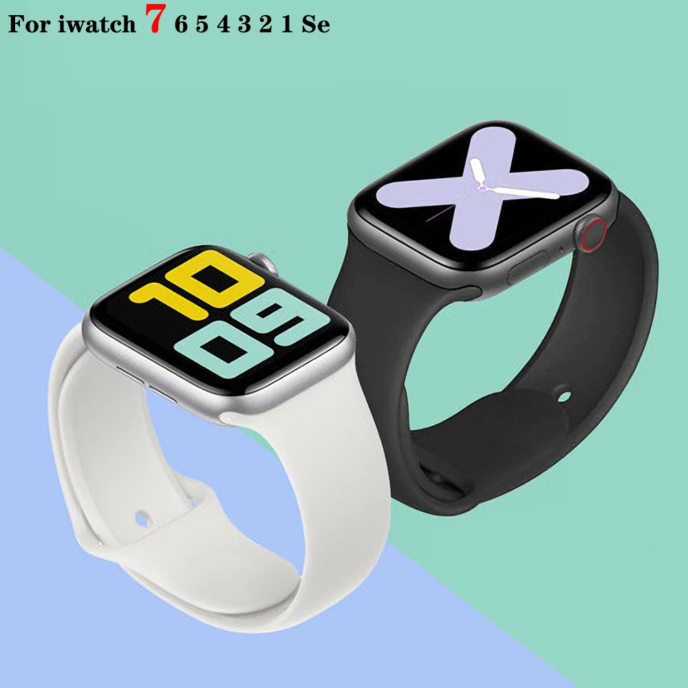 Silicone Strap For Apple Watch Band 44mm 45mm 40mm Watchband Bracelet iWatch 42mm 41mm Correa Apple Watch Series 7 6 5 3 SE 38mm
Silicone Strap For Apple Watch Band 44mm 45mm 40mm Watchband Bracelet iWatch 42mm 41mm Correa Apple Watch Series 7 6 5 3 SE 38mm
