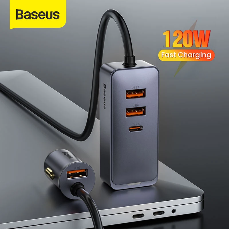 Baseus 120w Car Charger Fast Charging Quick Charge 4.0 QC3.0 USB Type C Charger For iPhone 12 11 Xiaomi Samsung MacBook Laptop
Baseus 120w Car Charger Fast Charging Quick Charge 4.0 QC3.0 USB Type C Charger For iPhone 12 11 Xiaomi Samsung MacBook Laptop