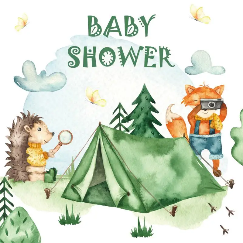 Outdoor Camping Animals Baby Shower Photo Background Square Size Cartoon Newborn Kids Jungle Theme Party Decor Backdrops Props
Outdoor Camping Animals Baby Shower Photo Background Square Size Cartoon Newborn Kids Jungle Theme Party Decor Backdrops Props