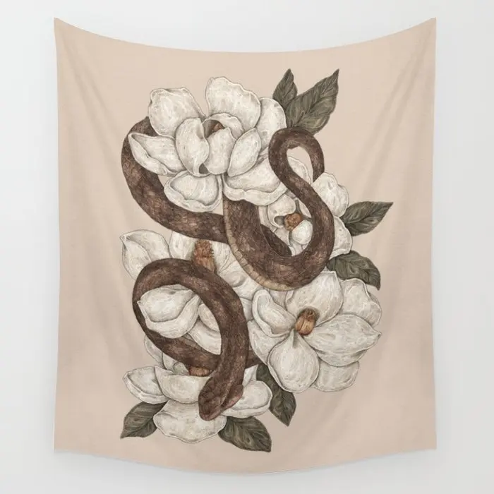 Snake and Magnolias Tapestry Wall Hanging Trippy Tapestries for Living Room Home Dorm Fantasy Boho Decor Gift
Snake and Magnolias Tapestry Wall Hanging Trippy Tapestries for Living Room Home Dorm Fantasy Boho Decor Gift