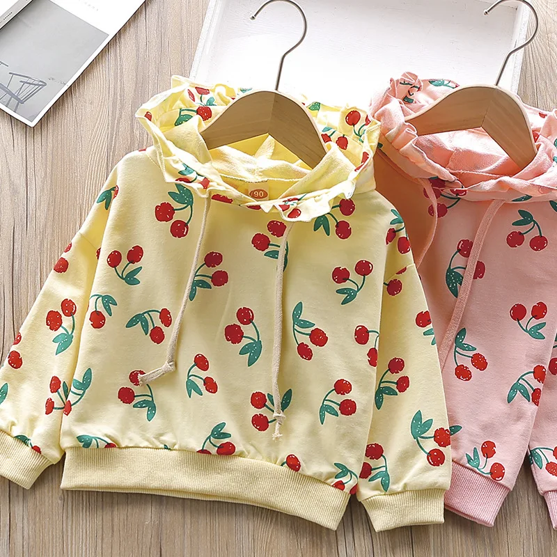 Girls Hoodies Kids Autumn Cherry Printed Hooded Sweatshirt Tops Clothes Children Long Sweatshirt Loose Outerwear Clothes
Girls Hoodies Kids Autumn Cherry Printed Hooded Sweatshirt Tops Clothes Children Long Sweatshirt Loose Outerwear Clothes