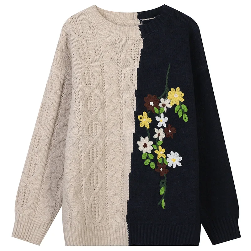 2021 Fall Winter New Women Clothes Thick Pullover Sweater O-Neck Long Sleeve Knitted Loose Flower Sweater Women
2021 Fall Winter New Women Clothes Thick Pullover Sweater O-Neck Long Sleeve Knitted Loose Flower Sweater Women