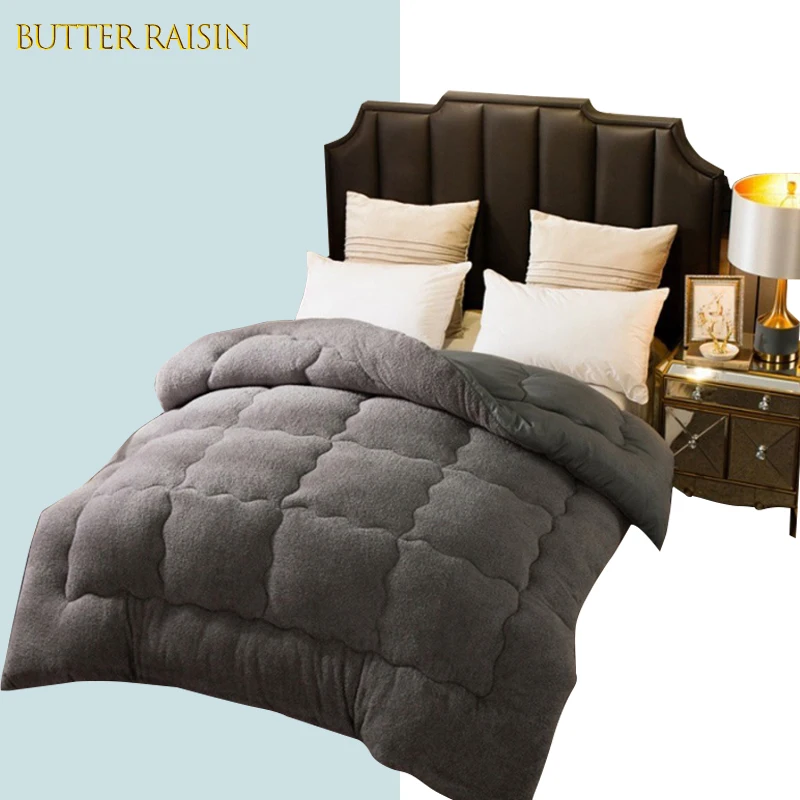 Thicken Warm Winter Quilted Quilts Lamb Velvet Comforter Cashmere Down Blanket Single Double Duvet Quilt King Queen Full Size
Thicken Warm Winter Quilted Quilts Lamb Velvet Comforter Cashmere Down Blanket Single Double Duvet Quilt King Queen Full Size