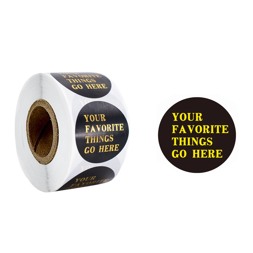 Black Gold Sticker Labels "your Favorate Things Go Here" Stickers Golden Stickers Stamping Stickers 500pcs/roll
Black Gold Sticker Labels "your Favorate Things Go Here" Stickers Golden Stickers Stamping Stickers 500pcs/roll