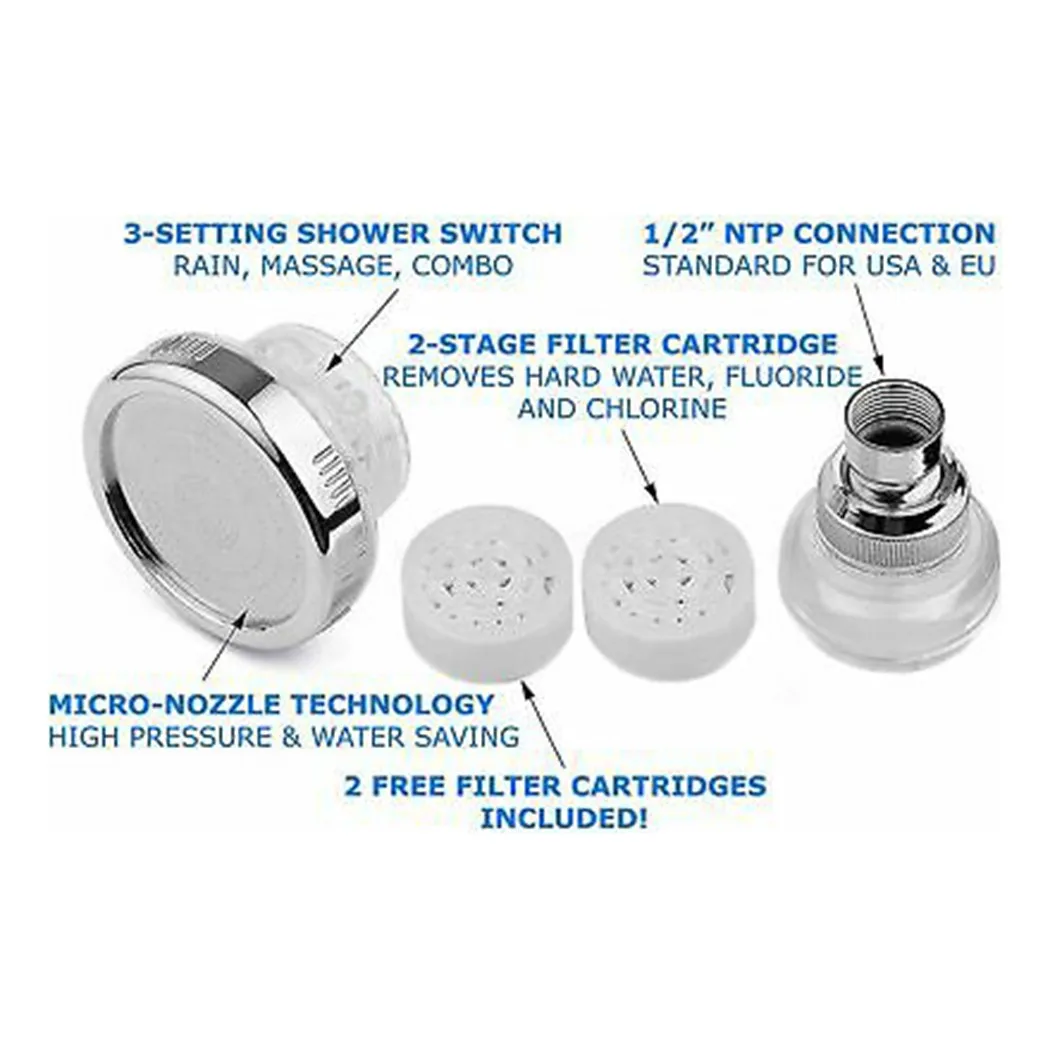 Water Softener Shower Head For Shower High Pressure Hard Water Filter Wall Mount Water Saving
Water Softener Shower Head For Shower High Pressure Hard Water Filter Wall Mount Water Saving
