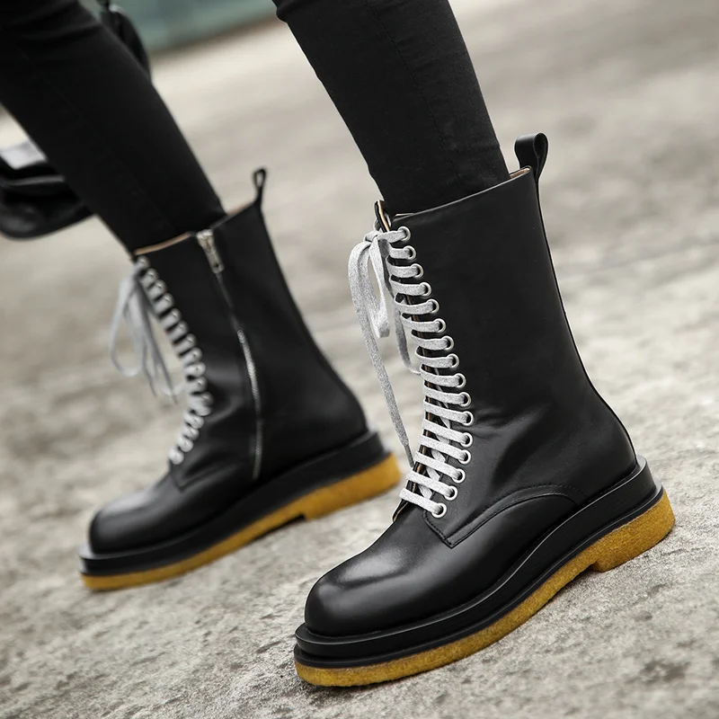 SKLFGXZY European Women's boots Genuine leather Martin boots zipper black boots Women's shoes
SKLFGXZY European Women's boots Genuine leather Martin boots zipper black boots Women's shoes