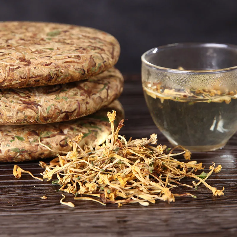 Green Food for Health Care Lose Weight Houseware 200g China Yunnan Specialty Honeysuckle Flower Cake Scented Tea
Green Food for Health Care Lose Weight Houseware 200g China Yunnan Specialty Honeysuckle Flower Cake Scented Tea