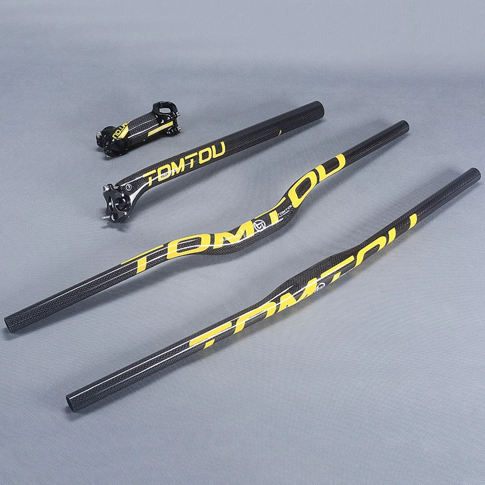 TOMTOU Yellow Glossy 3k Carbon Mountain Bike Cycling MTB Handlebar + Seatpost + Stem Bicycle Handlebars Sets - TS9T25
TOMTOU Yellow Glossy 3k Carbon Mountain Bike Cycling MTB Handlebar + Seatpost + Stem Bicycle Handlebars Sets - TS9T25