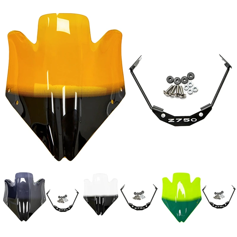 Motorcycle Windscreen Windshield Deflector with Bracket for Kawasaki Z750 Z 750 Z750R 2007-2012 
Motorcycle Windscreen Windshield Deflector with Bracket for Kawasaki Z750 Z 750 Z750R 2007-2012