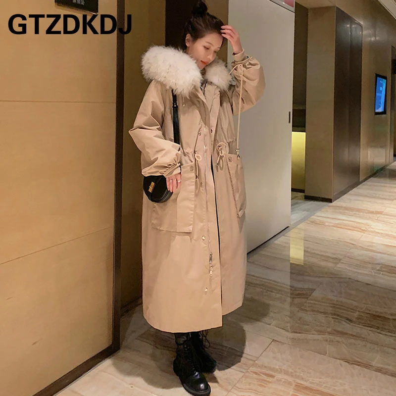 Large 2020 Fur Collar Cotton-padded Jacket Women Hooded Thick Long Winter Jacket Female Snow Wear Coat Outwear Over Size Parkas
Large 2020 Fur Collar Cotton-padded Jacket Women Hooded Thick Long Winter Jacket Female Snow Wear Coat Outwear Over Size Parkas