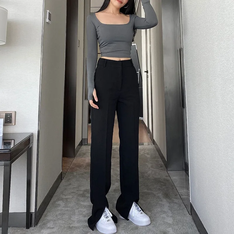 Women Pants High Waist Suit Pants Fashion Loose Trousers Wide Leg Pants Female Full Length Casual Plus Size Flare Pants Capris
Women Pants High Waist Suit Pants Fashion Loose Trousers Wide Leg Pants Female Full Length Casual Plus Size Flare Pants Capris