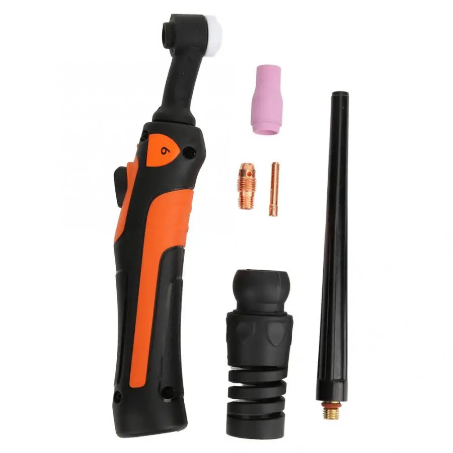TIG Welding Torch Consumables Flexible Head Body Collet Ceramic Nozzle Long Back Cap Set Welding Torch
TIG Welding Torch Consumables Flexible Head Body Collet Ceramic Nozzle Long Back Cap Set Welding Torch