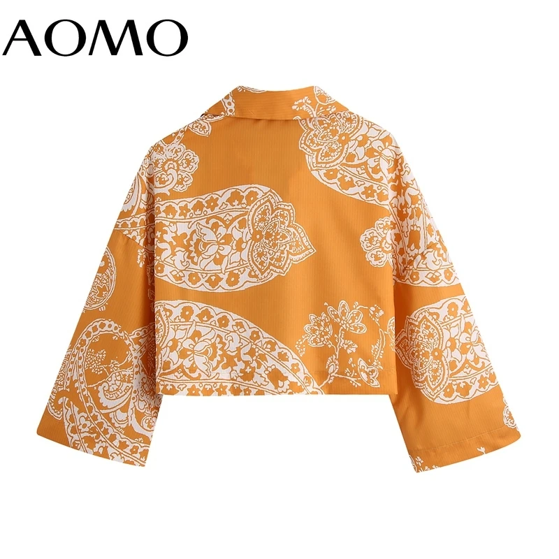 AOMO Women 2021 Fashion With Knot Printed Crop Blouses Vintage Female Shirts Chic Tops BE160A
AOMO Women 2021 Fashion With Knot Printed Crop Blouses Vintage Female Shirts Chic Tops BE160A