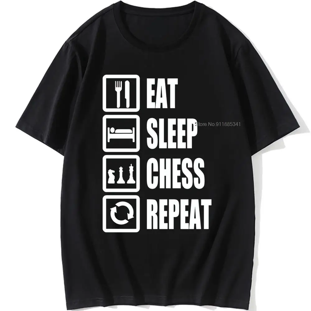 Eat Sleep Chess Repeat Anime Funny Japanese Manga Men's T Shirt Gift Cotton Casual Black Oversized Tee Streetwear Short Sleeve
Eat Sleep Chess Repeat Anime Funny Japanese Manga Men's T Shirt Gift Cotton Casual Black Oversized Tee Streetwear Short Sleeve