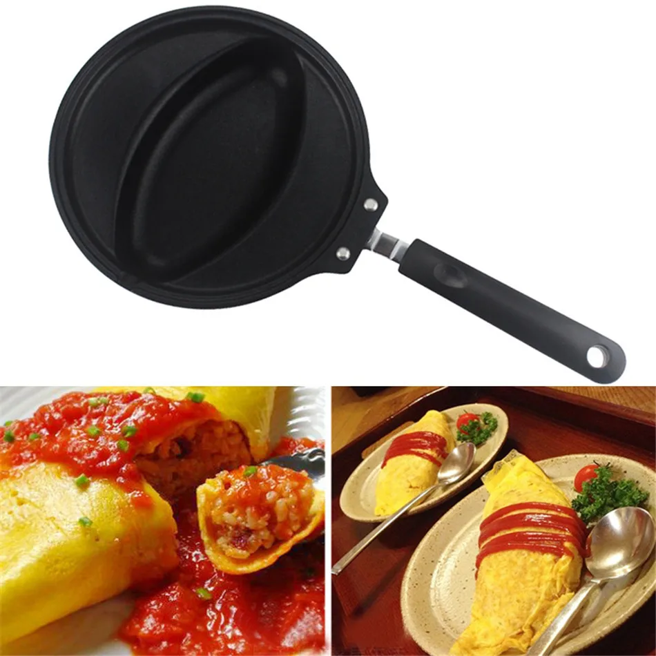 Cast aluminum Omelette Frying Pan Uncoated Non-stick Egg Wrap Rice Cooker Mold Crepe Roll Maker Kitchen Cookware For Gas Stove | Дом и сад