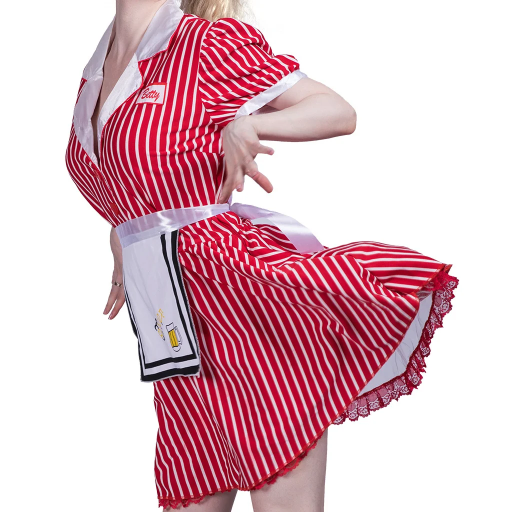Professional Service Restaurant Maid Overalls Dress Uniform Halloween Red Streak Costume For Women Cosplay Dress
Professional Service Restaurant Maid Overalls Dress Uniform Halloween Red Streak Costume For Women Cosplay Dress