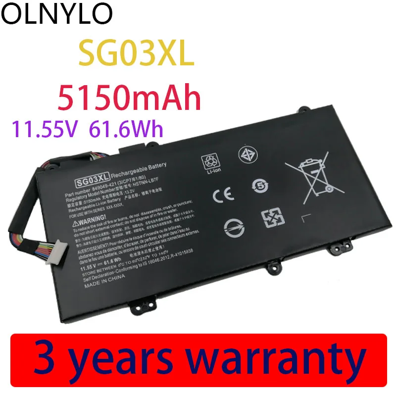 Оригинальный аккумулятор SG03XL для Hp Envy 17-U273CL 17-U011NR 17-U108CA 17-U110NR 17-U163CL W7D93UA W2K88UA W2K86UA 11,55 в 5150 мА · ч
Оригинальный аккумулятор SG03XL для Hp Envy 17-U273CL 17-U011NR 17-U108CA 17-U110NR 17-U163CL W7D93UA W2K88UA W2K86UA 11,55 в 5150 мА · ч