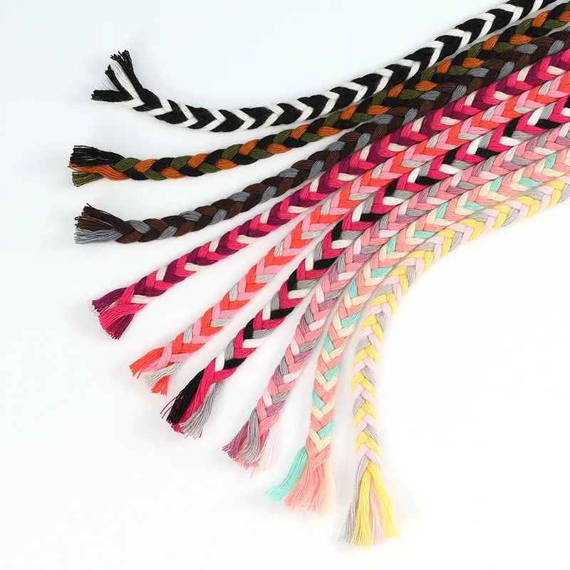 5M 8mm Cotton Rope Flat 3 Strands Braided Rope Twisted Cord for Lanyard Waist Belt Strap Hat Decorative Webbing DIY Craft Cord
5M 8mm Cotton Rope Flat 3 Strands Braided Rope Twisted Cord for Lanyard Waist Belt Strap Hat Decorative Webbing DIY Craft Cord