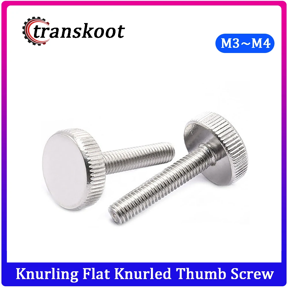 8pcs 10pcs M3 M4 Knurling Flat Head Knurled Thumb Screw Hand Tighten Computer Screws
8pcs 10pcs M3 M4 Knurling Flat Head Knurled Thumb Screw Hand Tighten Computer Screws