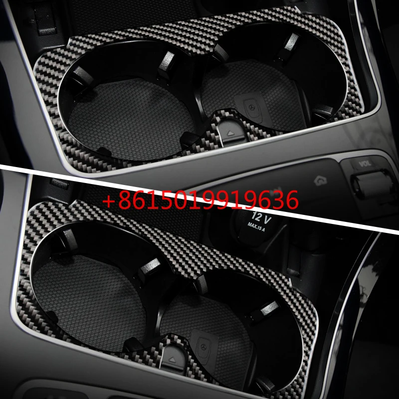 

For Benz C-class GLC c200lc260l carbon fiber water cup frame patch central control frame interior modification accessories