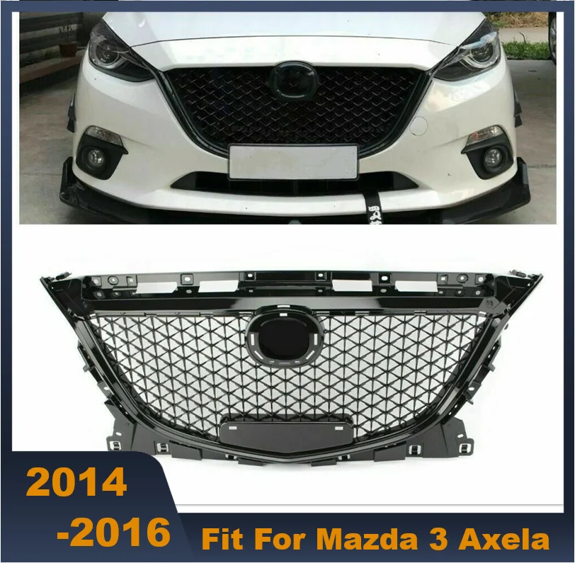 ABS Front Black Middle Grille Front Bumper Grill Upper Grille Honeycomb Grill For Mazda 3 Axela 2014 2015 2016
ABS Front Black Middle Grille Front Bumper Grill Upper Grille Honeycomb Grill For Mazda 3 Axela 2014 2015 2016