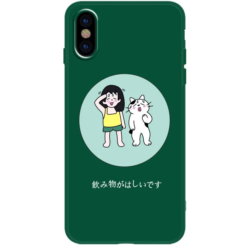 Чехол для телефона kawaii Japan iphone 7 милый мультяшный чехол с котом xs max xr x 8 6s 6 plus